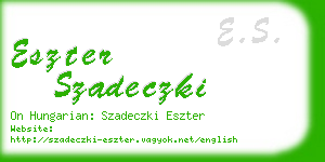 eszter szadeczki business card